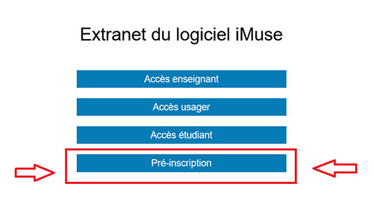 Pré-inscription Imuse